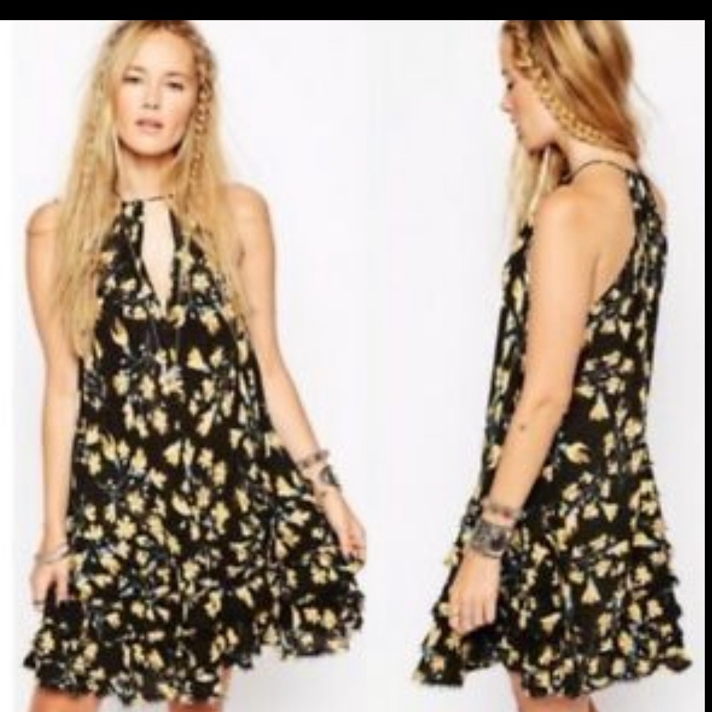 Intimately Free People tie back Flower Sundress